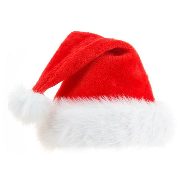 

christmas decorations adults xmas hats red soft plush santa year party ornament holiday festival props supplies present