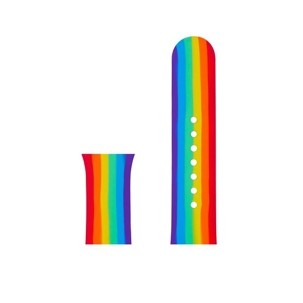 

rainbow solid color silicone watch strap for apple watch 5 4 40 44mm tpu sport wristband watchband for iwatch 3 2 1 38 42mm