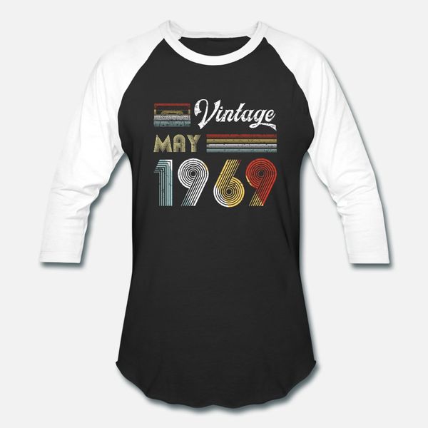 

vintage may 1969 50th birthday retro 80s style t shirt men character tee shirt s-3xl clothing anti-wrinkle building summer kawaii shirt