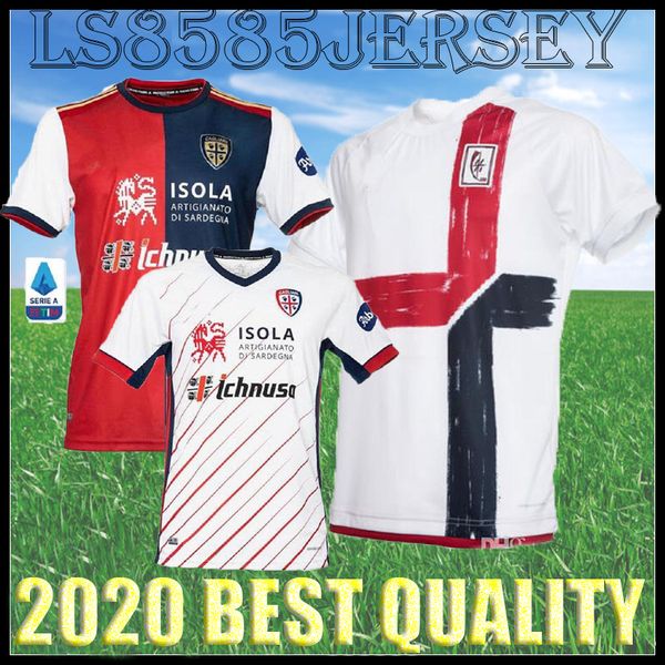 

20 21 cagliari calcio home soccer jerseys centenary kit joao pedro nainggolan 2020 2021 maglie da anniversary away football shirt thailand, Black;yellow