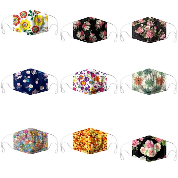 

print leopard print washable face mask anti-dust masks#540, Black