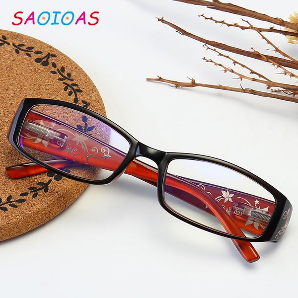 

saoioas hd reading glasses men women elegant anti blue rays presbyopia prescription eyewear presbyopic glasses +1.0 2.5 3, White;black