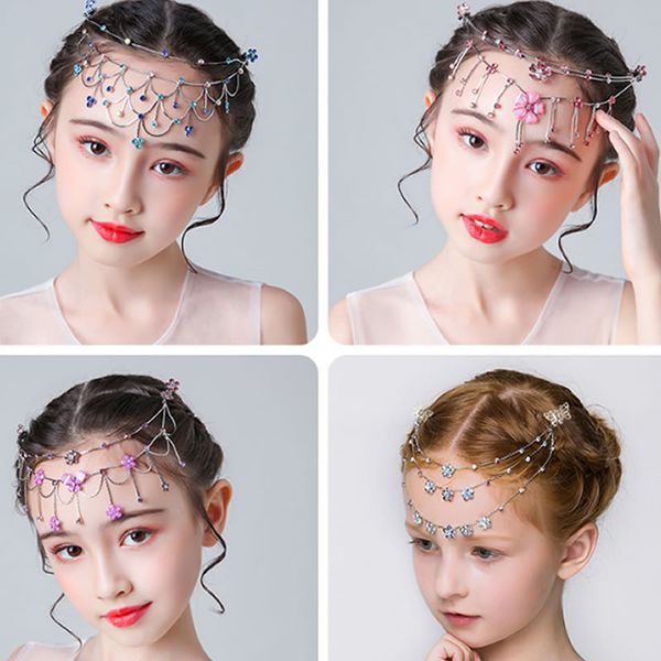 

клип детской принцесса сеть кристалл multi-color девушка до-do headclip performance birthday волос головной убор девушка головная повязка, Slivery;white