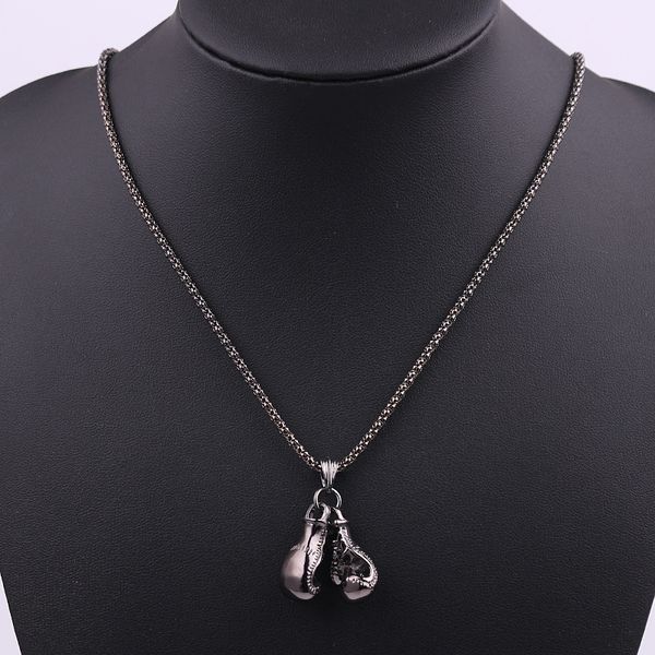

fashion jewelry men steampunk boxing glove charms pendants necklaces, Silver