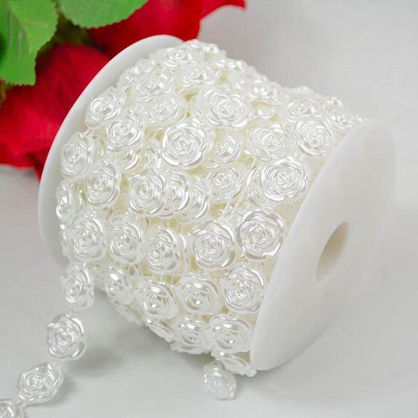 

white/ivory 2y rose flower garland string diy party garland wedding centerpieces bridal bouquet crafts decoration