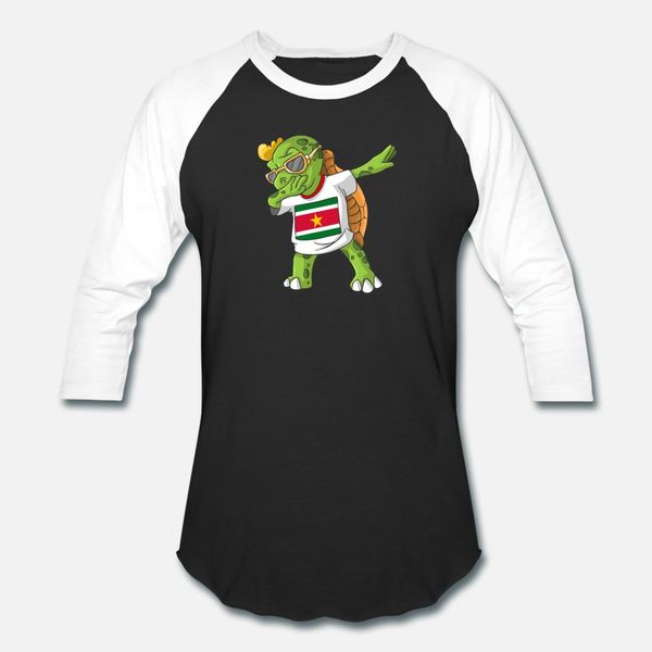 

suriname dabbing turtle t shirt men personalized 100% cotton s-3xl solid color famous funny summer letters shirt
