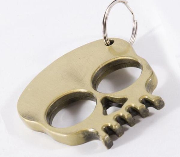 

new new double finger knuckle duster buckle survival edc knuck knuckles multi tools knuckles knuckle d christmas gift self-defense key rings, Slivery;golden