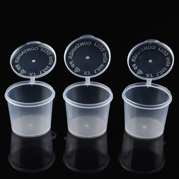 

storage bottles & jars mini plastic takeaway sauce cups set 20/40ml vineger boxes disposable with sealing cap lids kitchen gadget 50pcs