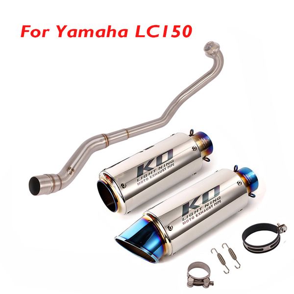 

motorcycle exhaust system lc150 tip escape muffler middle mid link tube connection for