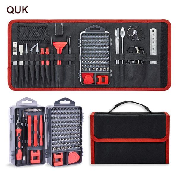 

quk precision screwdriver set mobile phone repair hand tools kit torx screw driver bit magnetic hex bits 135 in 1 screwdrivers