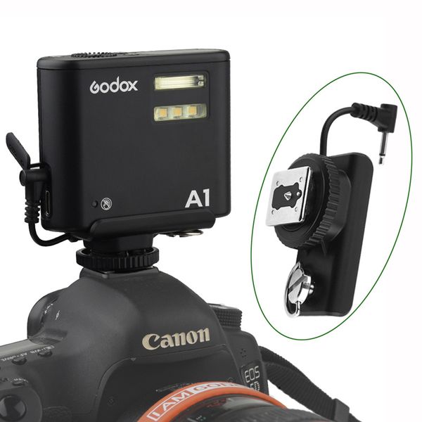 

godox flash a1 smartphone light bracket shoe adapter converter for fuji dslr mirroless camera