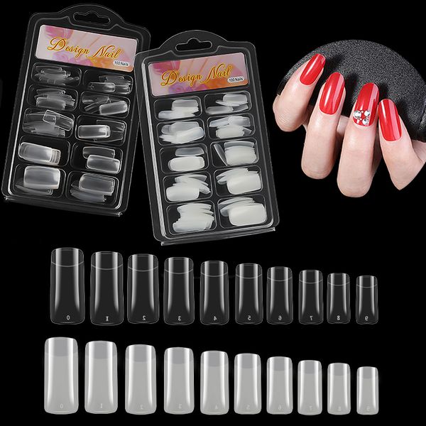 

taoye teemo 100pcs clear/natural/white false french style nail tips artificial fake acrylic nails art manicure tools false nails, Red;gold