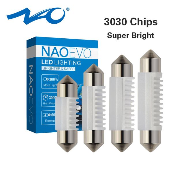

nao c5w led lamp c10w festoon 36mm 31mm 39mm 41mm 300lm car light 12v auto interior dome reading parking bulb 3030 smd white