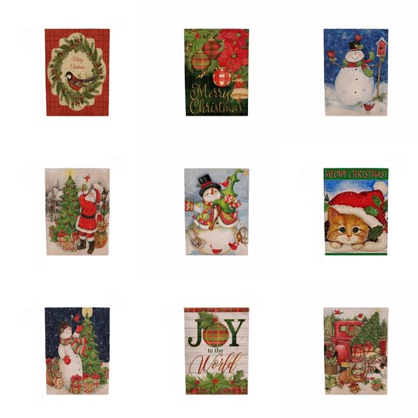 

santa claus snowman porch decorative door banner christmas decorations for home mall l shop hanging flag cloth christmas ornaments#170