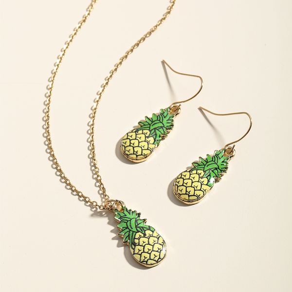 

jewelry set fruit patterns for option a piece of necklace and a pair of earrings in, Silver