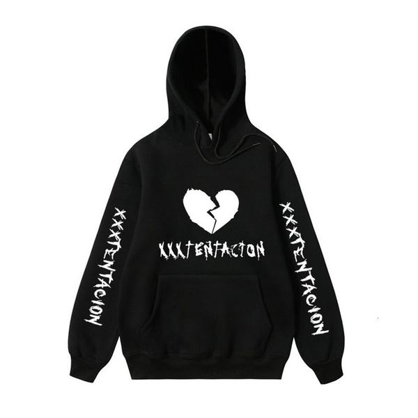 

fashion xxxtentacion hoodie sweatshirt rip xxxtentacion hip hop rapper hoodies jahseh dwayne onfroy revenge kg-75, Black