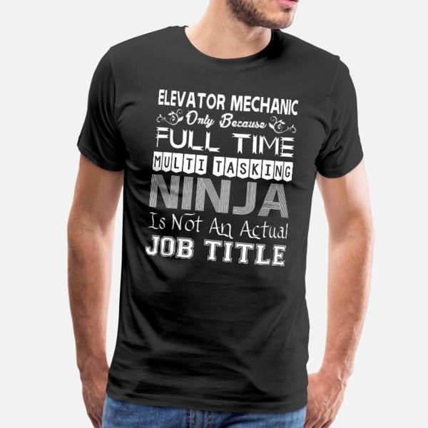 

лифт механик матч многозадачность ninja работа тенниски мужчины характер короткий рукав круглые шеи стандартные интересный юмор стандартной