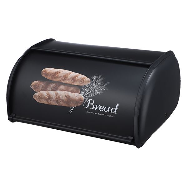 

bread box countersnack cookies box stainless steel bread storage bin container with roll up lid, large capacity