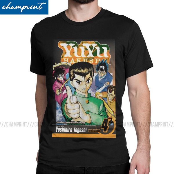 

humorous yu yu hakusho yusuke kurama anime t-shirt men crewneck 100% cotton t shirts short sleeve tees summer