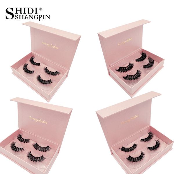 

1 box natural long mink eyelashes hand made false eyelash 2 pairs 3d mink lashes makeup false eyelash faux cils