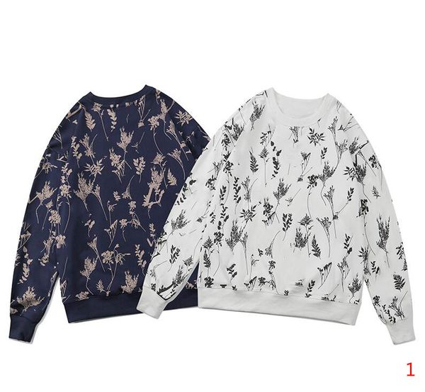 

20ss осень мужские женские толстовки с буквами цветы мода мужчины фуфайки весна пуловер свитера толстовка мужская одежда m-2xl, Black