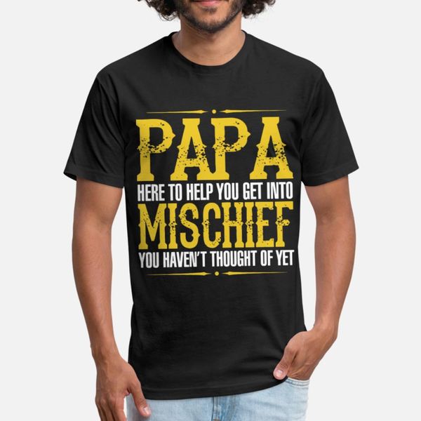 

papa mischief mens funny gift for grandad t shirt men printed short sleeve plus size 3xl cool fit funny summer style normal shirt