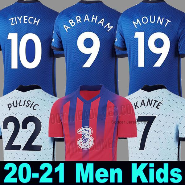 

20 21 soccer jersey ziyech lampard football shirt abraham camiseta de futbol mount werner 2020 2021 kante men + kids kit maillot de foot, Black;yellow