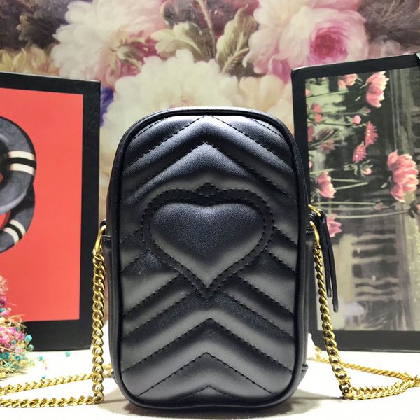 

дамы мода мини мода crossbody сотового телефона мешки стеганого кожаные черные женщины крест тело сумка плечо