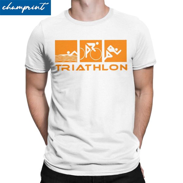 

hipster triathlon modern icons t-shirt men round t shirts triathlete funny race run bike swimming sport gift classic