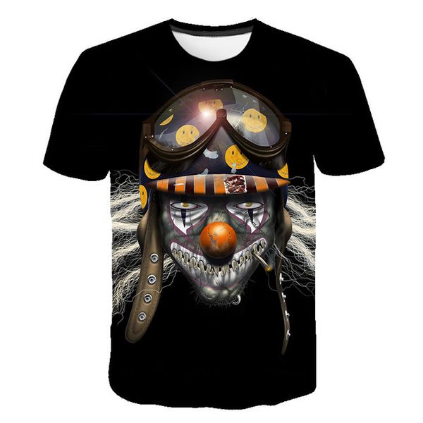 

the clown male lovely short sleeved 3d print shirts graphic funny horror men clothing