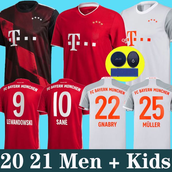 

20 21 Bayern Munich SANE COUTINHO soccer jersey LEWANDOWSKI MULLER HERNANDEZ NIANZOU football shirt Men Kids kit 120th MUNCHEN 2020 2021