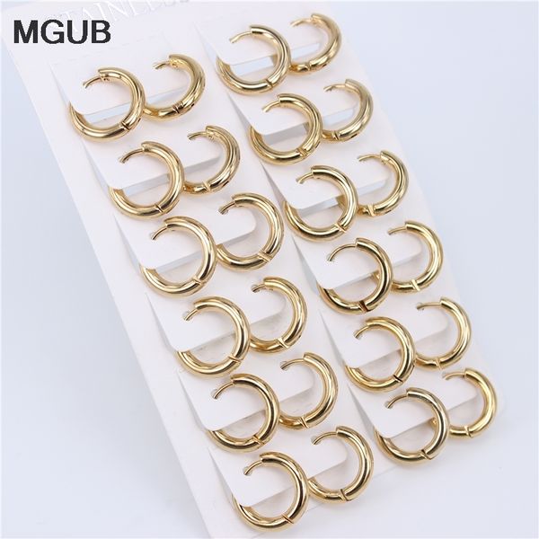 

2.5mm width round wire small exquisite hoop earrings 16mm 22mm 26mm 31mm outer diameter boys and girls no fading lh667 200924, Golden;silver
