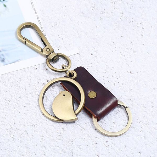 

creative retro bird keychain alloy men's keychain fashion keychains 2020 new bag key ring accessories pendant, Silver