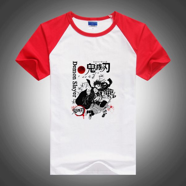 

men tshirt kimetsu no yaiba demon slayer tanjirou men short sleeve t-shirt streetwear t shirts japanese anime male t shirts