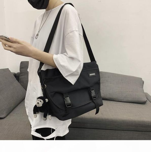 

new fashion man shoulder bags large capacity women shipping bags couples canvas bag hip hop handbag