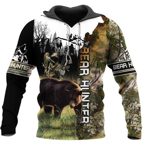 

животное лук медведь 3d printed мужской толстовка harajuku мода толстовка унисекс повседневная куртка пуловер sudadera hombre kj061, Black