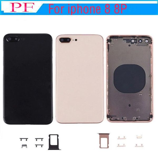 

cgjxs2pcs oem quality for iphone 8 8 plus full housing battery back cover replacement with frame back glass with dhl ing