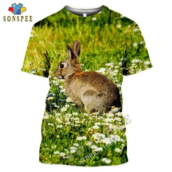 

hunting animal hare cute rabbit summer anime 3d print shirts plus size aesthetic hentai men clothing