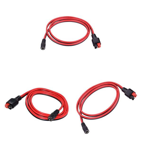 

3pcs dc female power plug cable for portable generator 14 awg wire 3.3ft/1m