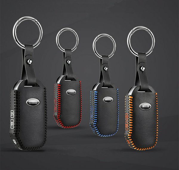 

genuine leather car key cover for kia sportage 2018 key case bag wallet holder