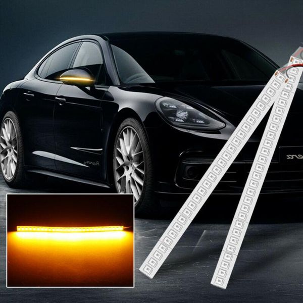 

dc 12v car rearview mirror indicator lamp streamer strip flowing turn signal light led 28smd chips super bright