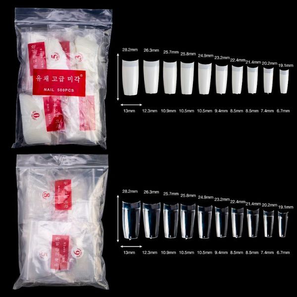 

false nails 500pcs half french nail art tips acrylic uv gel manicure fake artificial display, Red;gold