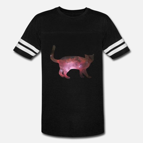 

galaxy cat t shirt men character tee shirt crew neck clothing fit funny casual summer style slim shirt