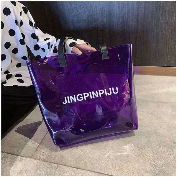 

transparent large capacity jelly fairy simple one shoulder bag