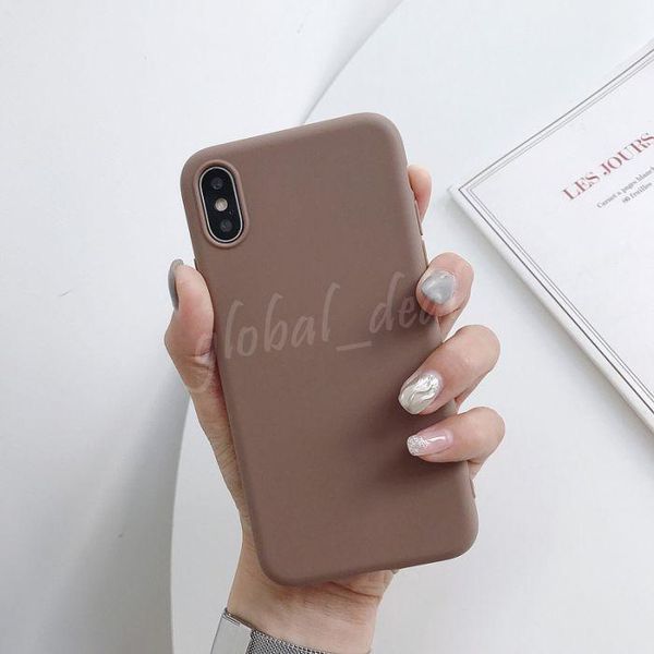 

cgjxsjelly candy color soft tpu silicone phone cases for iphone xr x xs max 6s 7 8 plus matte protective back cover many color