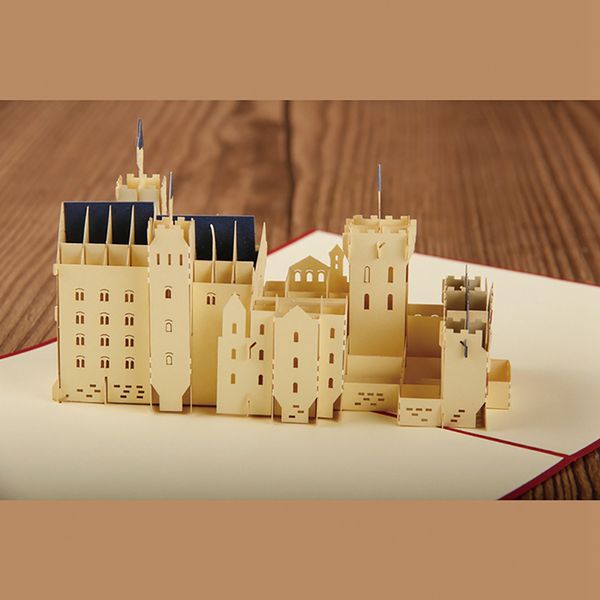 

handmade cards swan fort schloss neuschwanstein paper invitation greeting cards postcard business party invitation gifts