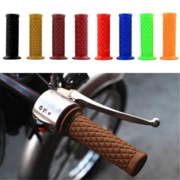 

motorcycle rubber handlebar 2pcs 7/8 22mm rubber handlebar hand grip bar end