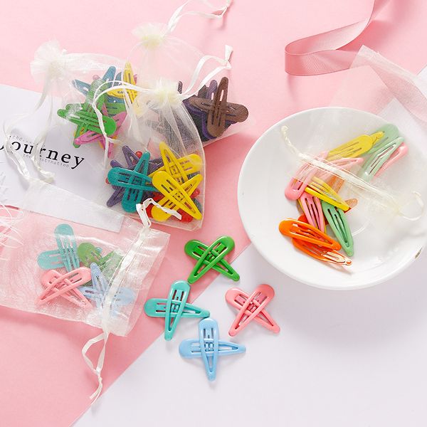 

new 16pcs/pack girls cute colors yarn bag water droplets hairpins children barrettes headband kids hair accessories, Slivery;white