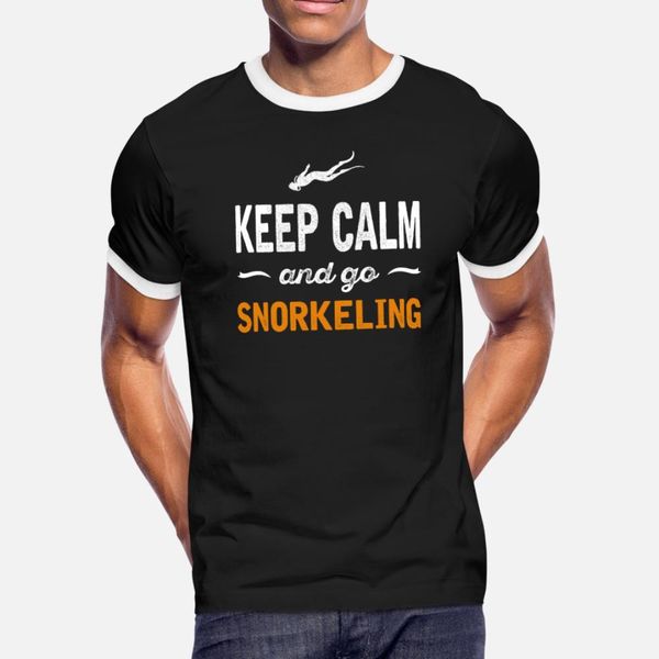 

keep calm and go snorkeling t shirt men fit cotton euro size s-3xl fit fit casual summer vintage