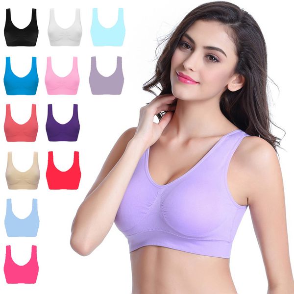 

6xl plus size wire seamless black bra active thin sports bra three quarters(3/4 cup) 1 piece dropshipping, Red;black